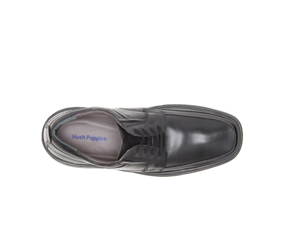 Hush Puppies Prinze Hopper Black Leather | Men Walking Shoes