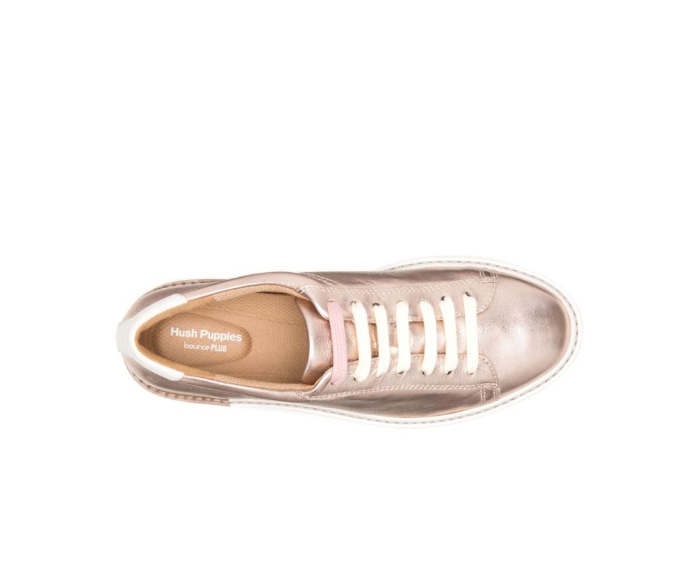 Hush Puppies Sabine Sneaker Rose Gold Leather | Women Sneakers