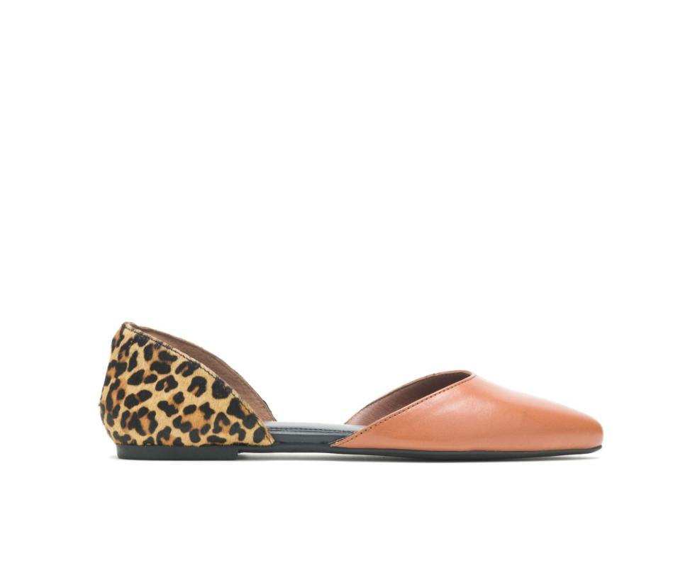Hush Puppies Sadie D'Orsay Tan Leathercheetah | Women Flats &amp; Slip-Ons