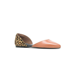 Hush Puppies Sadie D'Orsay Tan Leathercheetah | Women Flats &amp; Slip-Ons