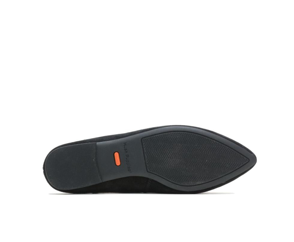 Hush Puppies Sadie Tassel Mule Black Suede | Women Flats &amp; Slip-Ons