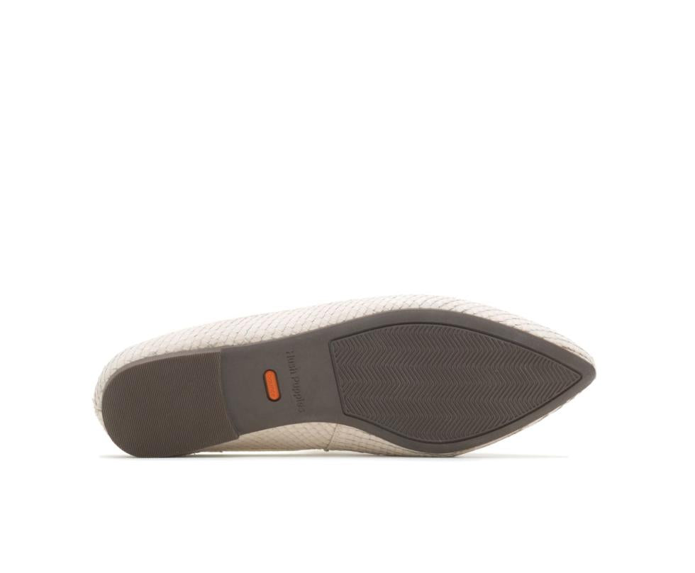 Hush Puppies Sadie Tassel Mule Eggnog Cobra Leather | Women Flats &amp; Slip-Ons