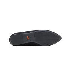 Hush Puppies Sadie Tassel Slip-On Black Suede | Women Flats &amp; Slip-Ons