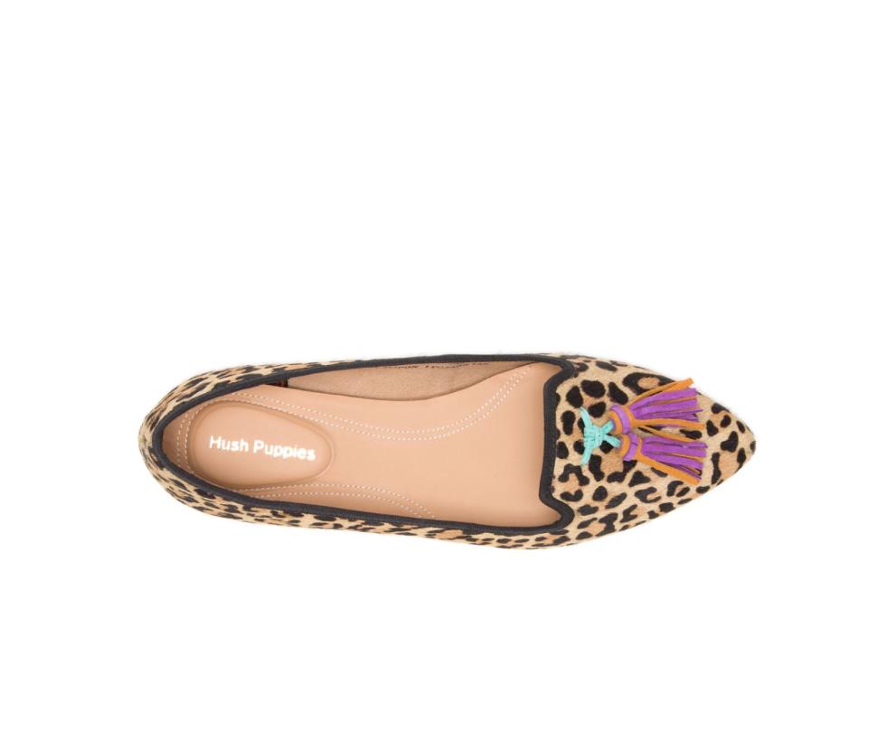Hush Puppies Sadie Tassel Slip-On Leopard Calf Hair | Women Flats &amp; Slip-Ons