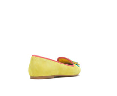 Hush Puppies Sadie Tassel Slip-On Sun Yellow Suede | Women Flats &amp; Slip-Ons