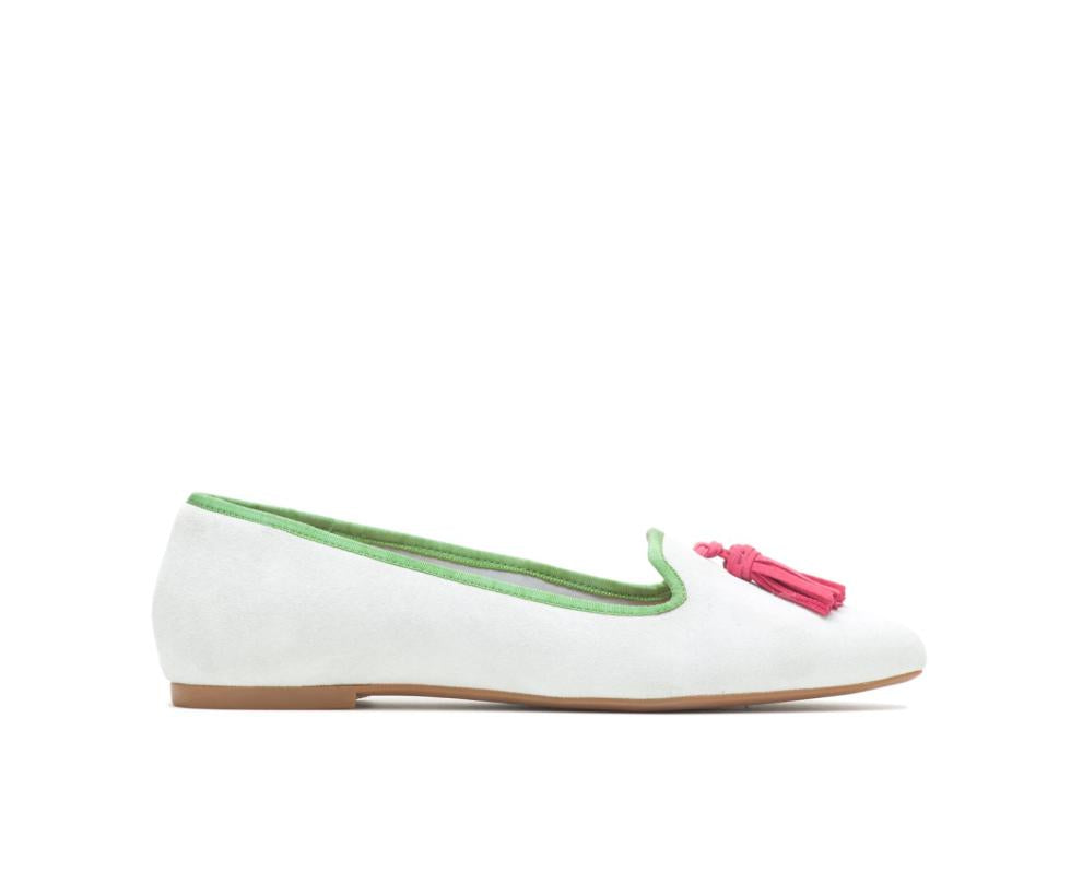 Hush Puppies Sadie Tassel Slip-On Vapor Grey Suede | Women Flats &amp; Slip-Ons