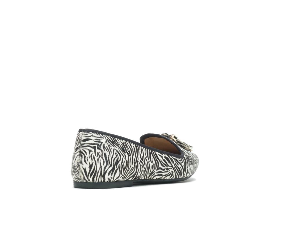 Hush Puppies Sadie Tassel Slip-On Zebra Calf Hair | Women Flats &amp; Slip-Ons