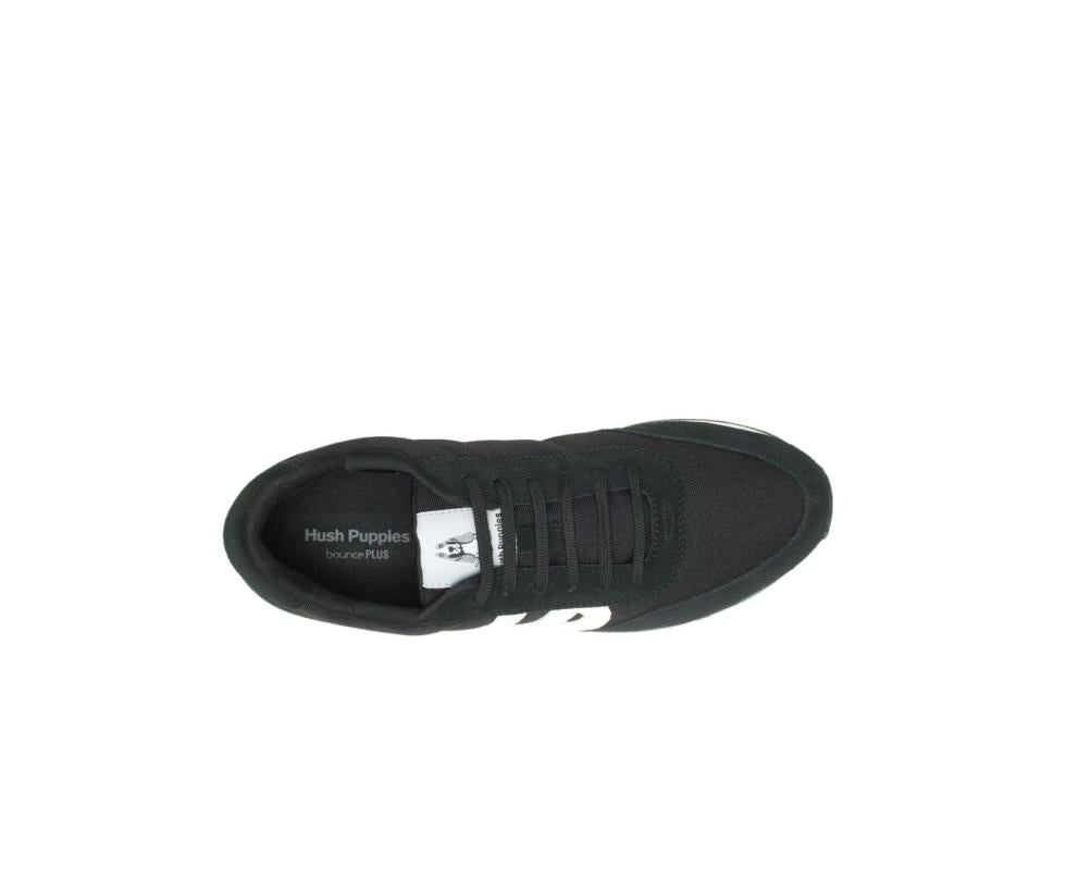 Hush Puppies Seventy8 Black Suede | Men Sneakers