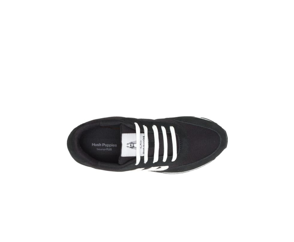 Hush Puppies Seventy8 Black Suede | Women Sneakers