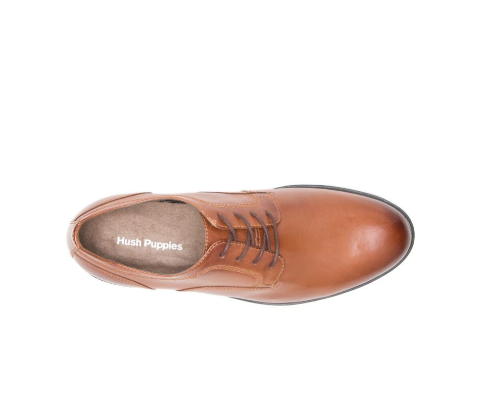 Hush Puppies Shepsky Pt Oxford Dark Tan Leather | Men Oxfords