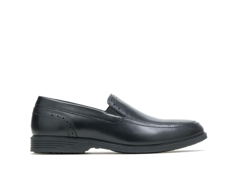 Hush Puppies Shepsky Slip-On Black Leather | Men Slip-Ons
