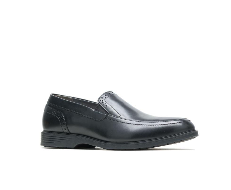Hush Puppies Shepsky Slip-On Black Leather | Men Slip-Ons
