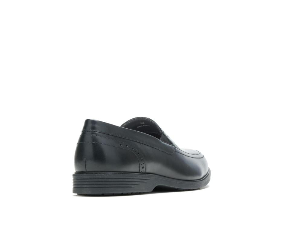 Hush Puppies Shepsky Slip-On Black Leather | Men Slip-Ons