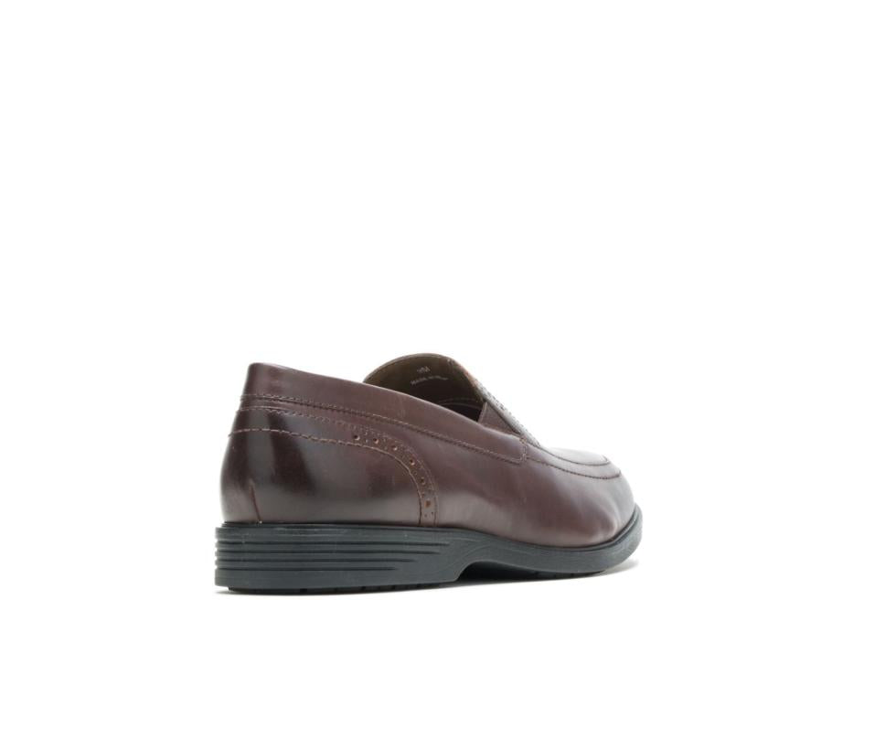 Hush Puppies Shepsky Slip-On Dark Brown Leather | Men Slip-Ons