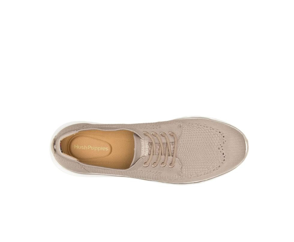 Hush Puppies Tricia Wingtip Knit Taupe Knit | Women Sneakers