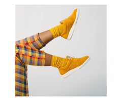 Hush Puppies Upbeat Golden Sun Suede | Women Sneakers