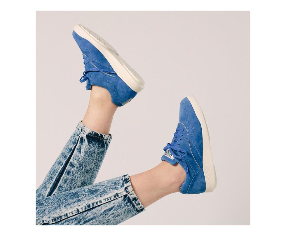 Hush Puppies Upbeat Sky Blue Suede | Women Sneakers