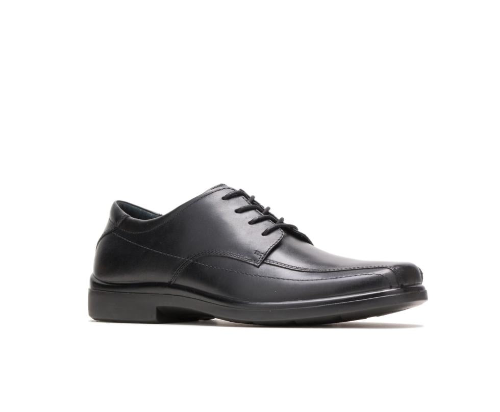 Hush Puppies Venture Black Leather | Men Oxfords