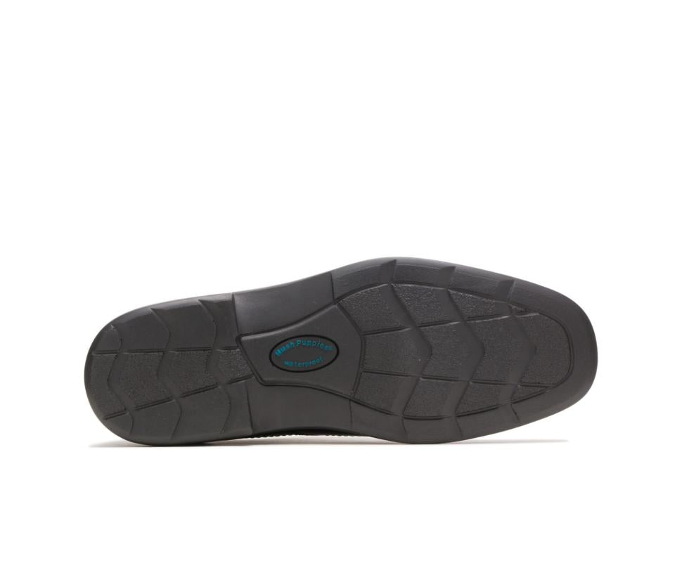 Hush Puppies Venture Black Leather | Men Oxfords