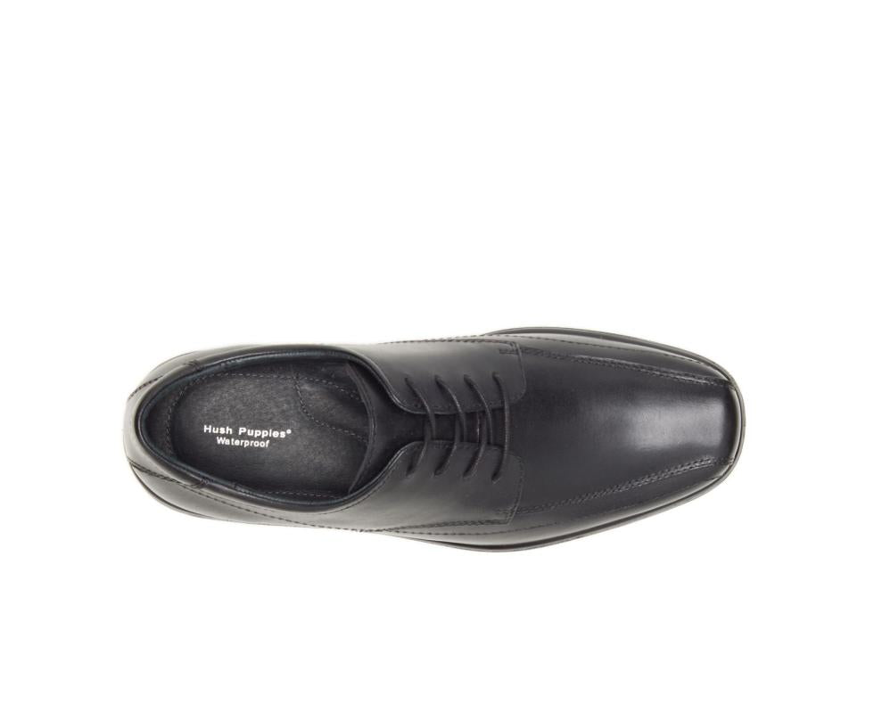 Hush Puppies Venture Black Leather | Men Oxfords
