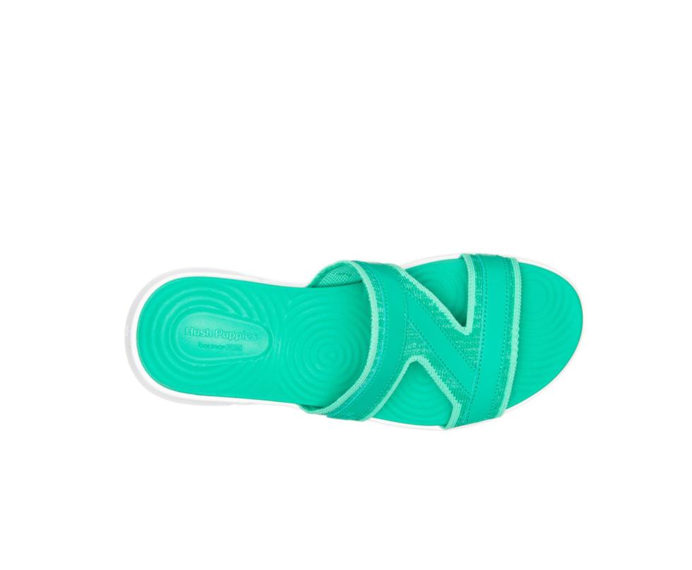 Hush Puppies Willa Knit Slide Deep Green Knit | Women Sandals