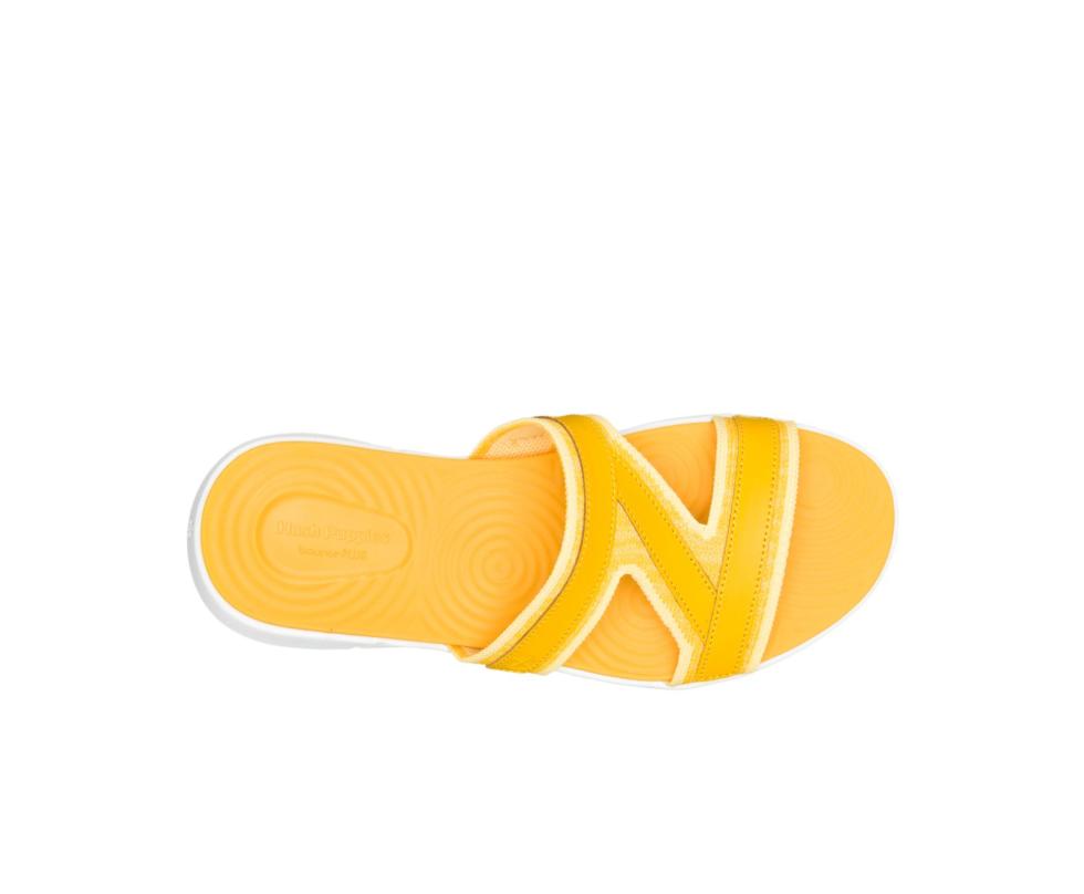 Hush Puppies Willa Knit Slide Goldenrod Leather | Women Sandals
