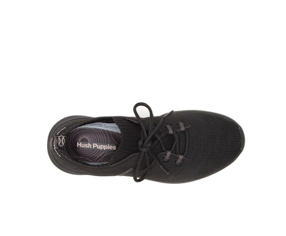 Hush Puppies World Black Knit | Women Sneakers