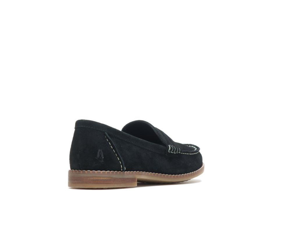 Hush Puppies Wren Loafer Black Suede | Women Flats &amp; Slip-Ons