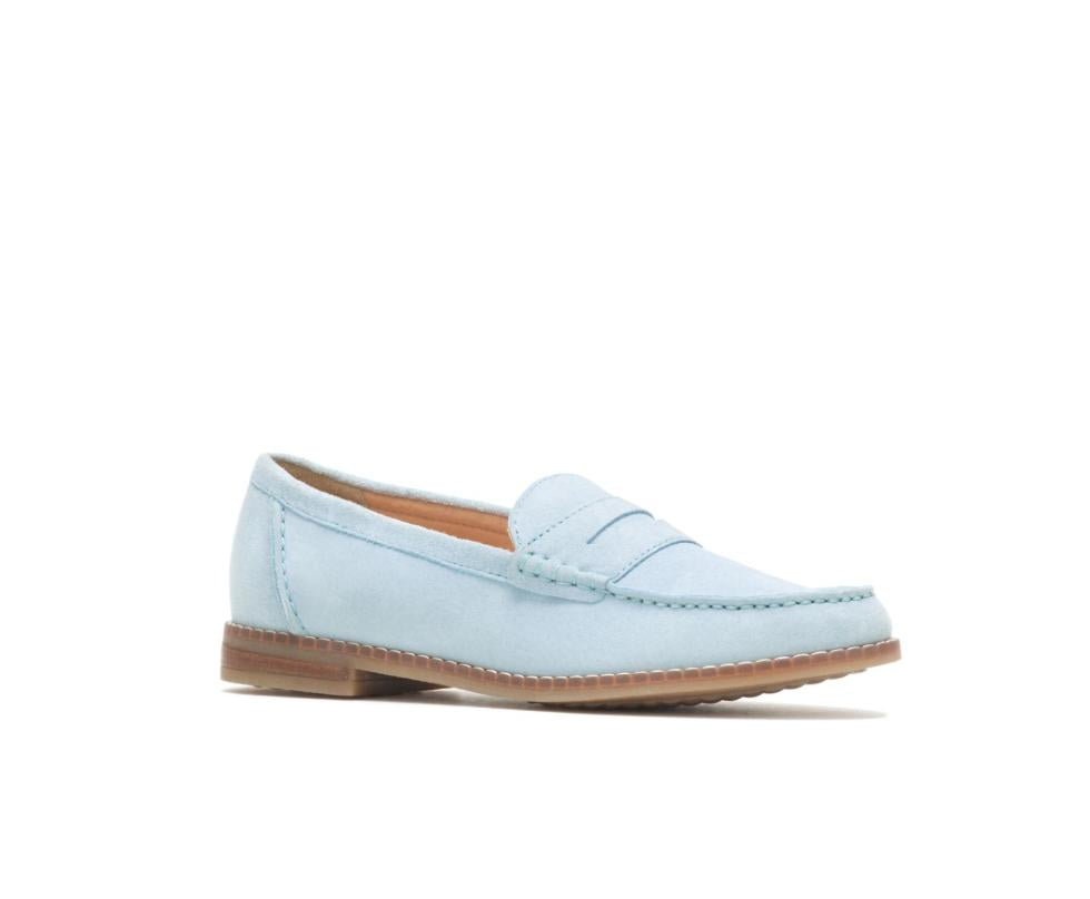 Hush Puppies Wren Loafer Blue Dusk Suede | Women Flats &amp; Slip-Ons