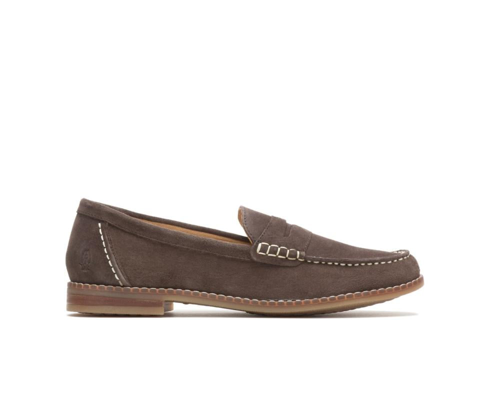 Hush Puppies Wren Loafer Dark Brown Suede | Women Flats &amp; Slip-Ons