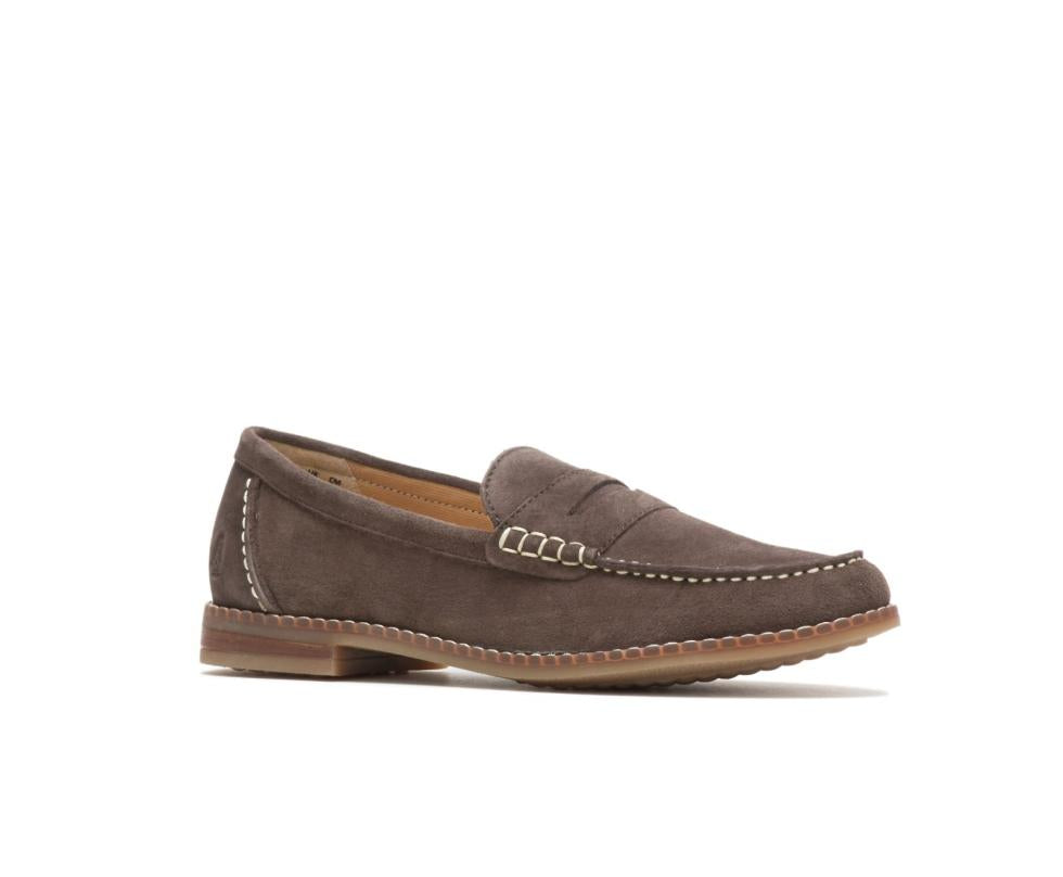 Hush Puppies Wren Loafer Dark Brown Suede | Women Flats &amp; Slip-Ons