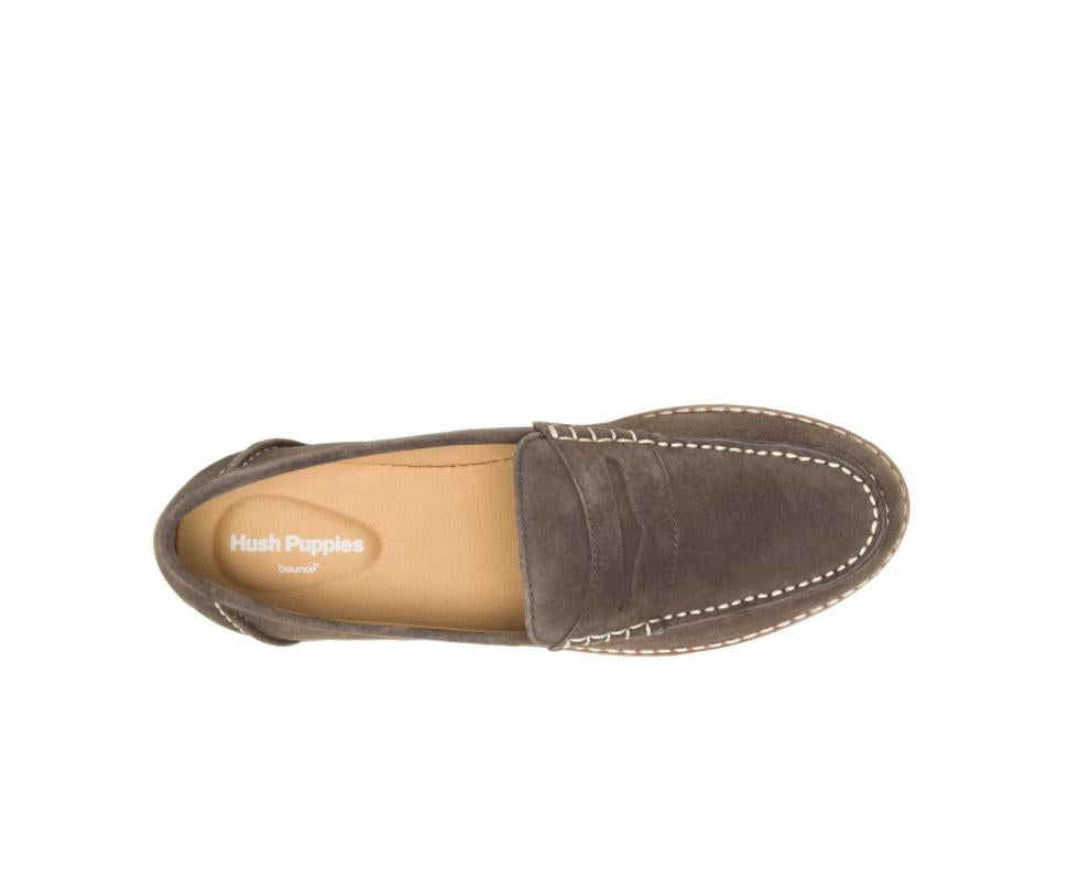 Hush Puppies Wren Loafer Dark Brown Suede | Women Flats &amp; Slip-Ons