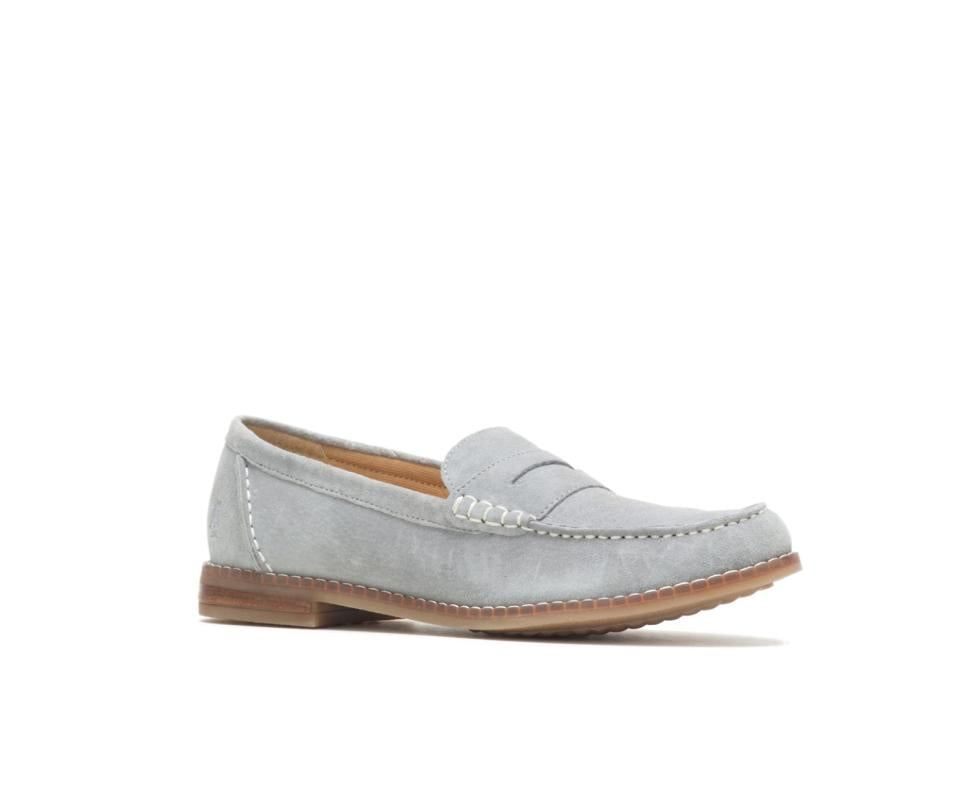 Hush Puppies Wren Loafer Frost Grey Suede | Women Flats &amp; Slip-Ons
