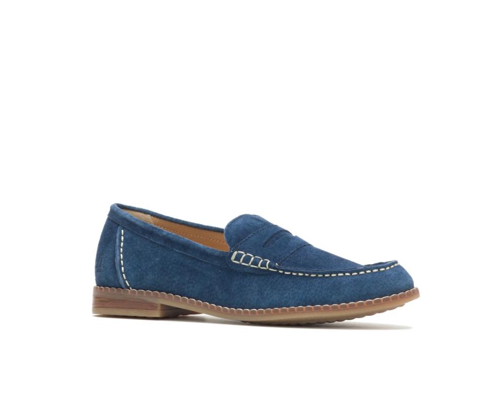 Hush Puppies Wren Loafer Navy Suede | Women Flats &amp; Slip-Ons
