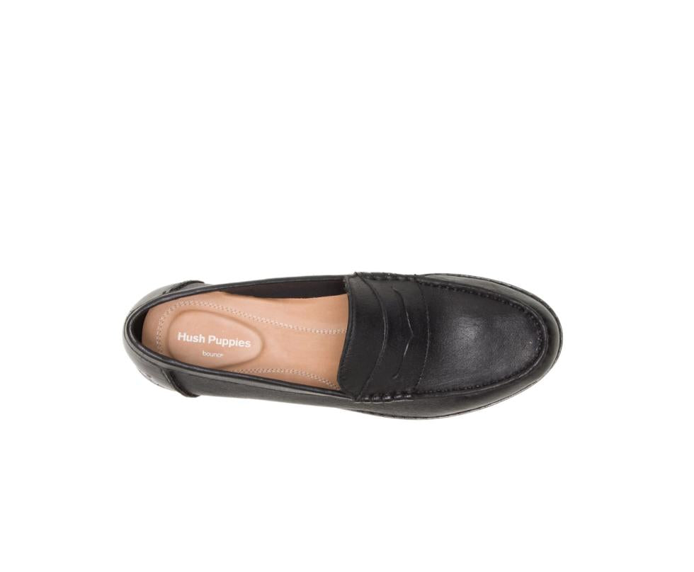 Hush Puppies Wren Loafer Perfect Fit Black Leather | Women Loafers