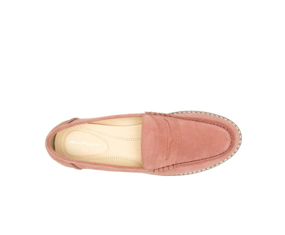 Hush Puppies Wren Loafer Salmon Suede | Women Flats &amp; Slip-Ons