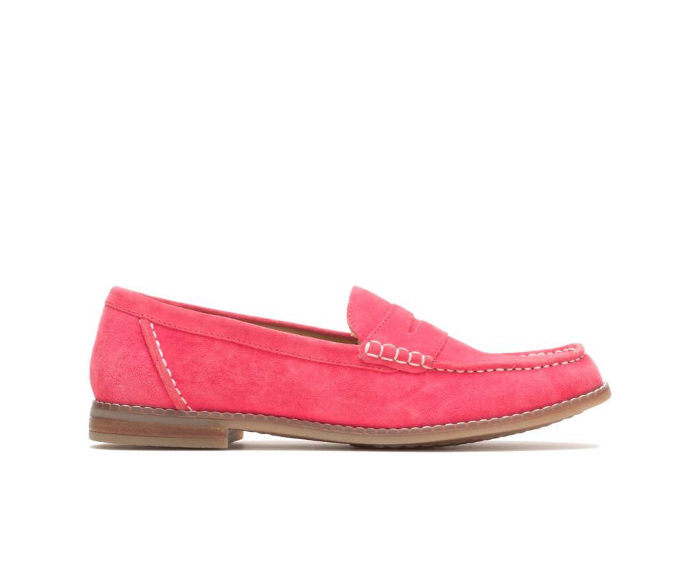 Hush Puppies Wren Loafer Soft Red Suede | Women Flats &amp; Slip-Ons