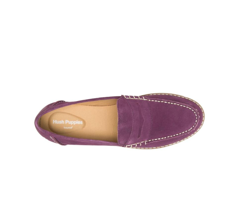 Hush Puppies Wren Loafer Violet Suede | Women Flats &amp; Slip-Ons